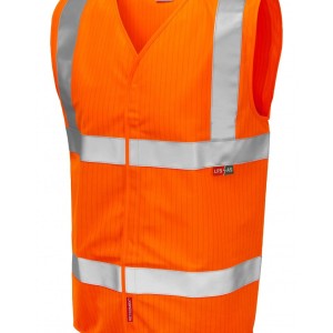 Leo Workwear Clifton ISO 20471 Cl 2 Lfs Waistcoat (En 14116/En 1149)