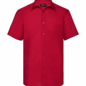 Russell Collection Short Sleeve Tailored Poplin Shirt