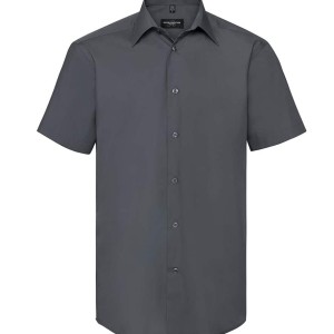 Russell Collection Short Sleeve Tailored Poplin Shirt