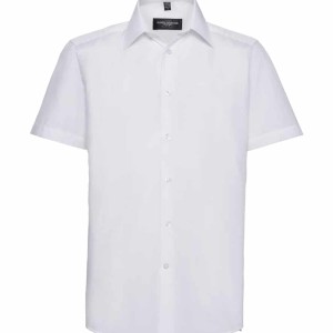 Russell Collection Short Sleeve Tailored Poplin Shirt