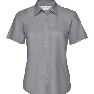 Russell Collection Ladies Short Sleeve Easy Care Oxford Shirt