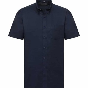 Russell Collection Short Sleeve Easy Care Oxford Shirt