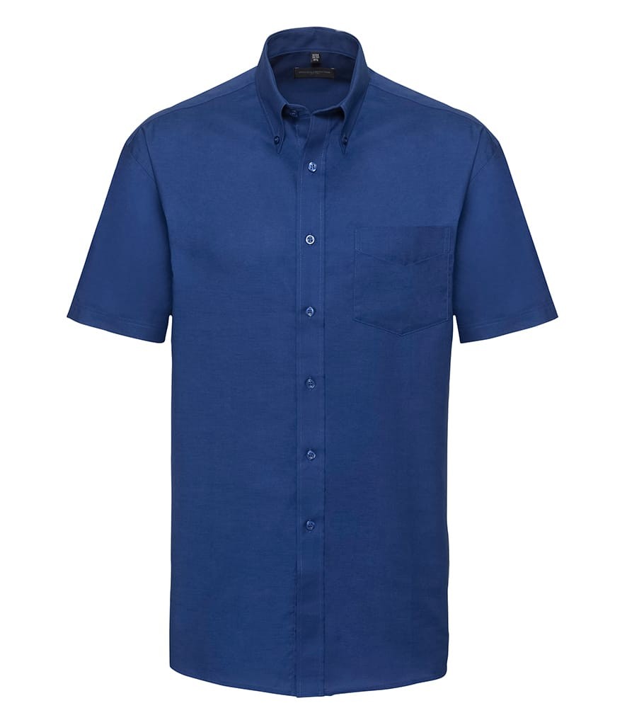 Russell Collection Short Sleeve Easy Care Oxford Shirt