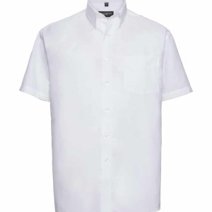 Russell Collection Short Sleeve Easy Care Oxford Shirt