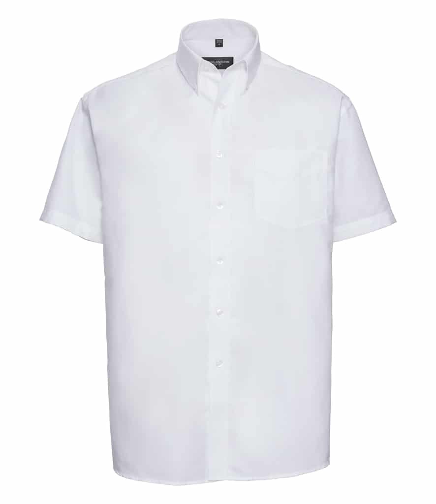 Russell Collection Short Sleeve Easy Care Oxford Shirt