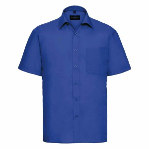 Russell Collection Short Sleeve Easy Care Poplin Shirt