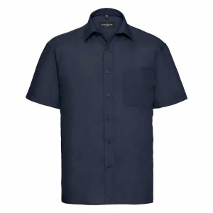 Russell Collection Short Sleeve Easy Care Poplin Shirt