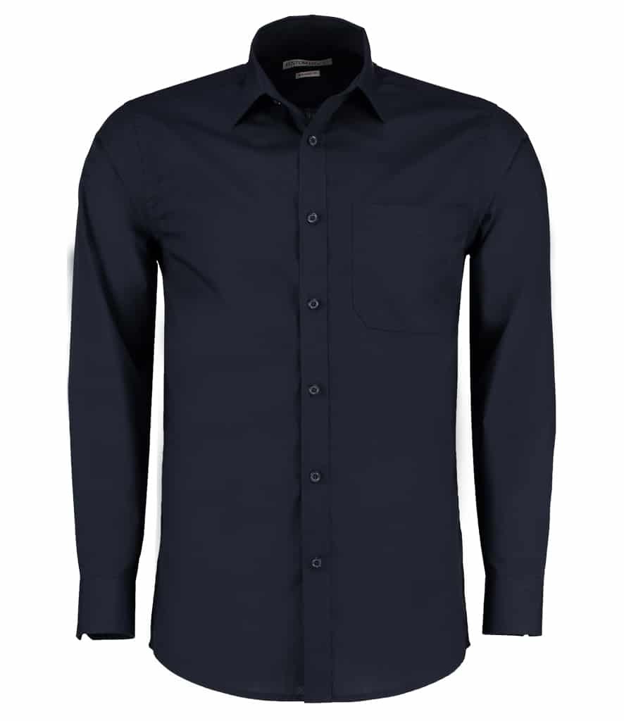 Kustom Kit Long Sleeve Tailored Poplin Shirt Industrial Workwear