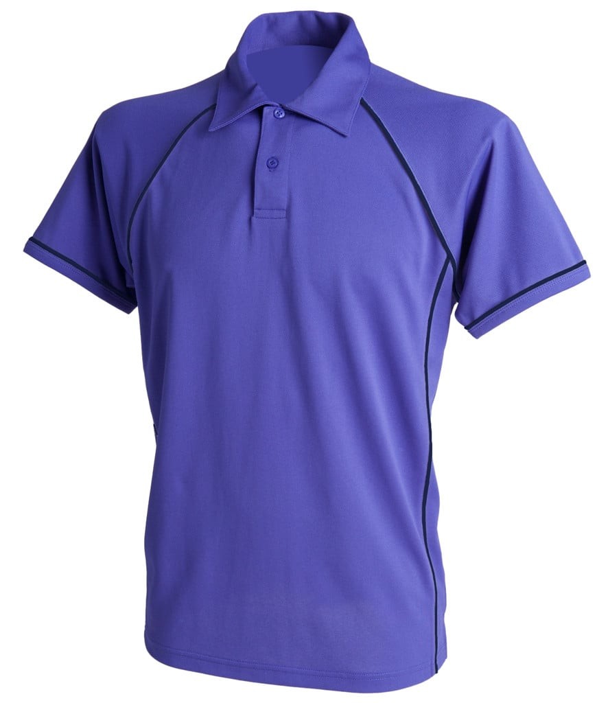 Finden and Hales Performance Piped Polo Shirt Industrial Workwear