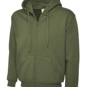 Uneek Adults Classic Full Zip Hooded Sweatshirt