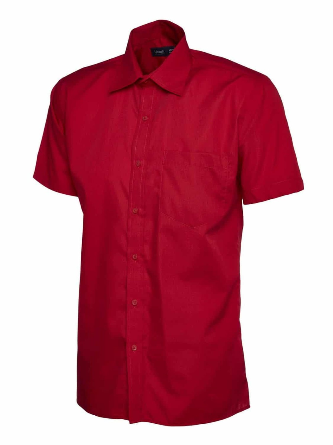 Uneek Mens Poplin Half Sleeve Shirt - Industrial Workwear